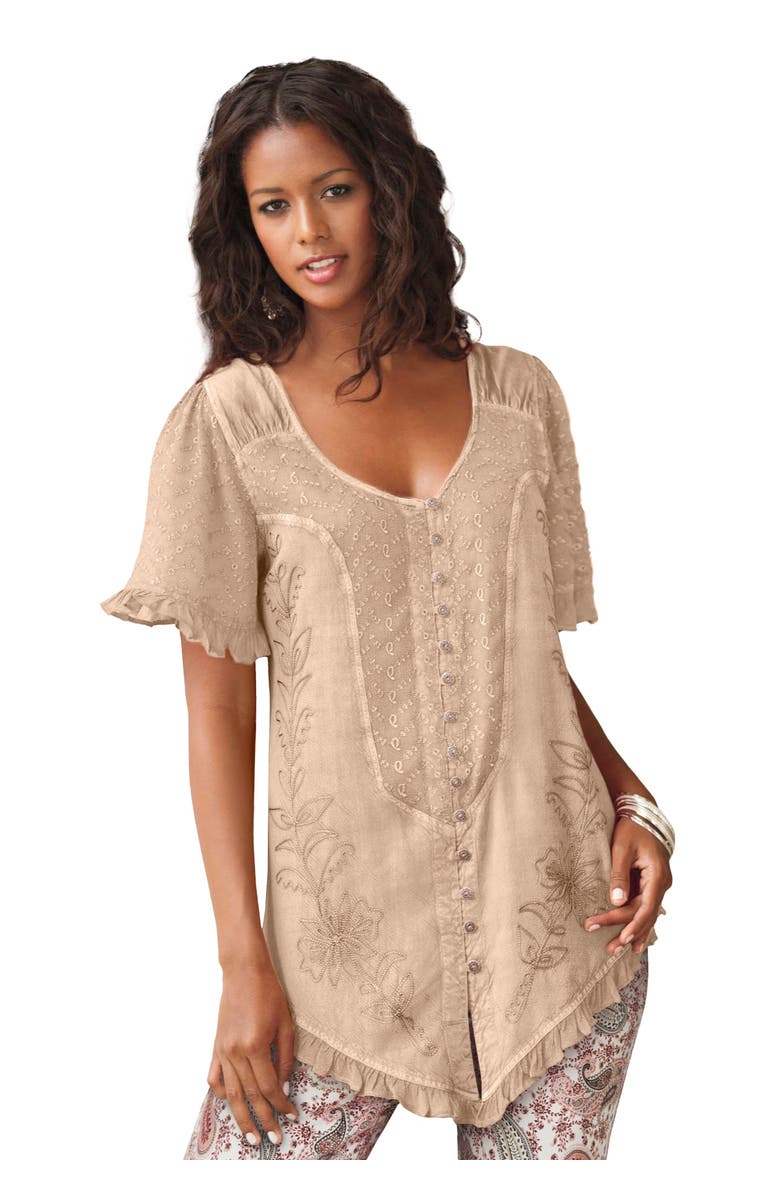Roaman's Acid Wash Tunic, Main, color, New Khaki