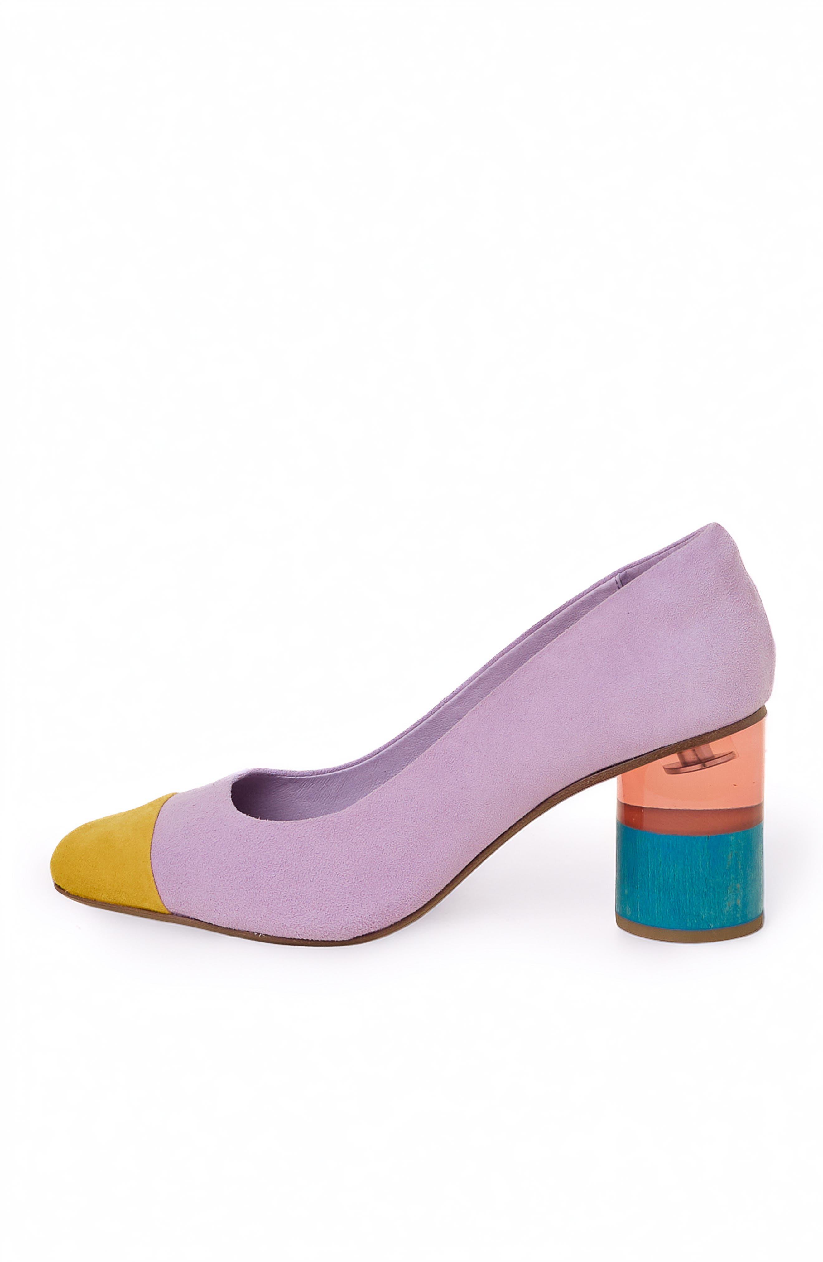 Risa Mismatch Cap Toe Pump, Alternate, color, Nassau