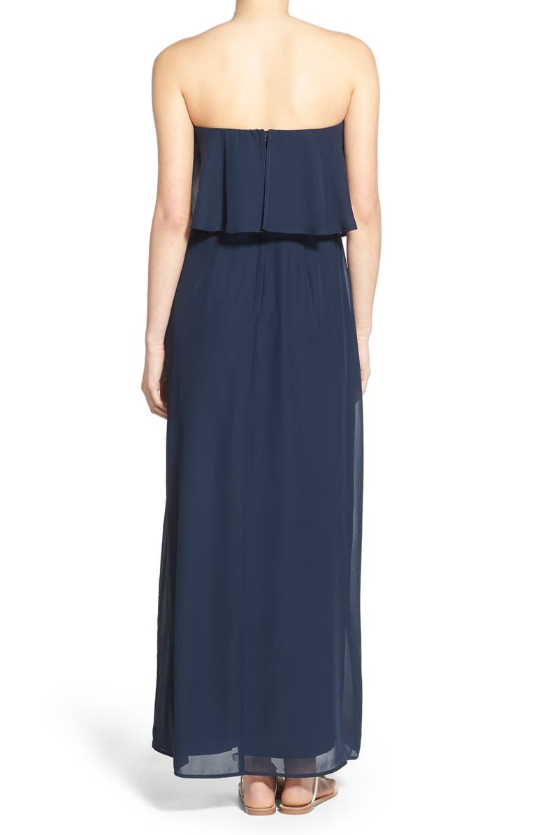 Way-In Strapless Popover Maxi Dress, Alternate, color, 