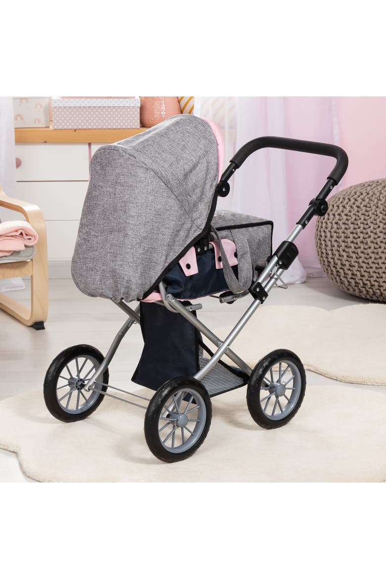Pram City Star Grey, Pink, Butterfly Handbag, Alternate, color, Multicolored