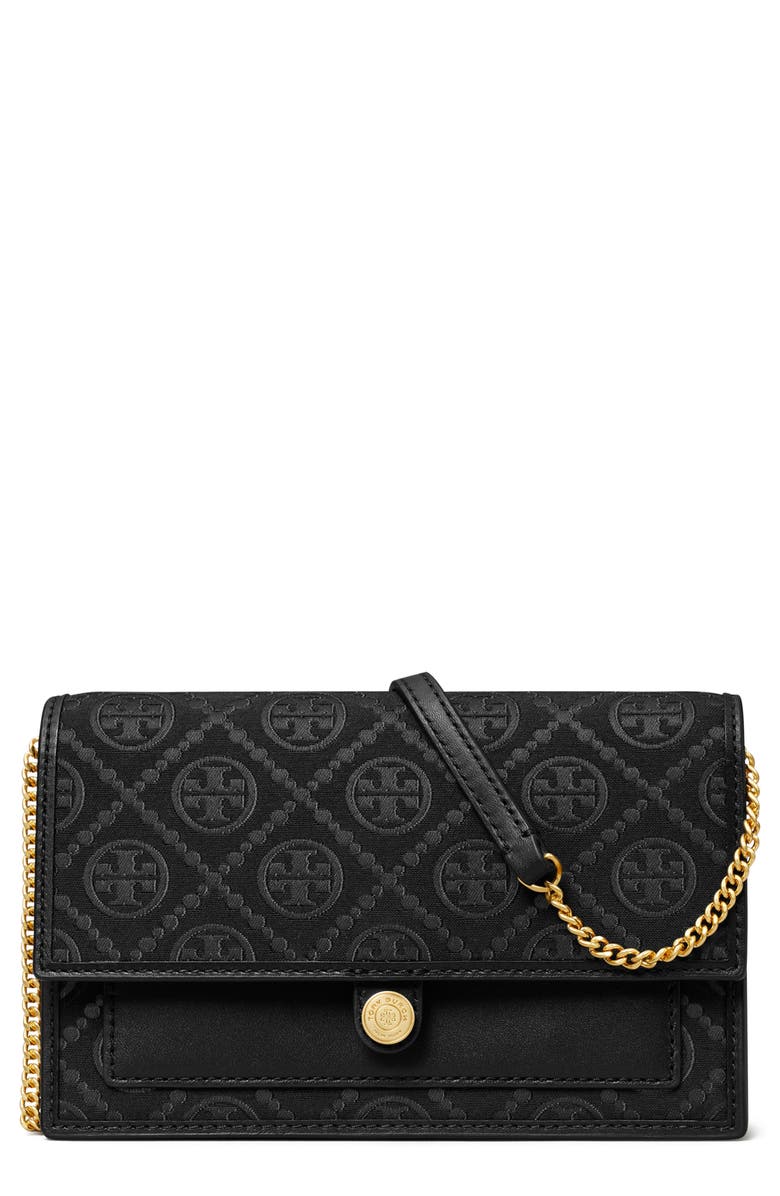 Tory Burch T Monogram Wallet on a Chain, Main, color,
