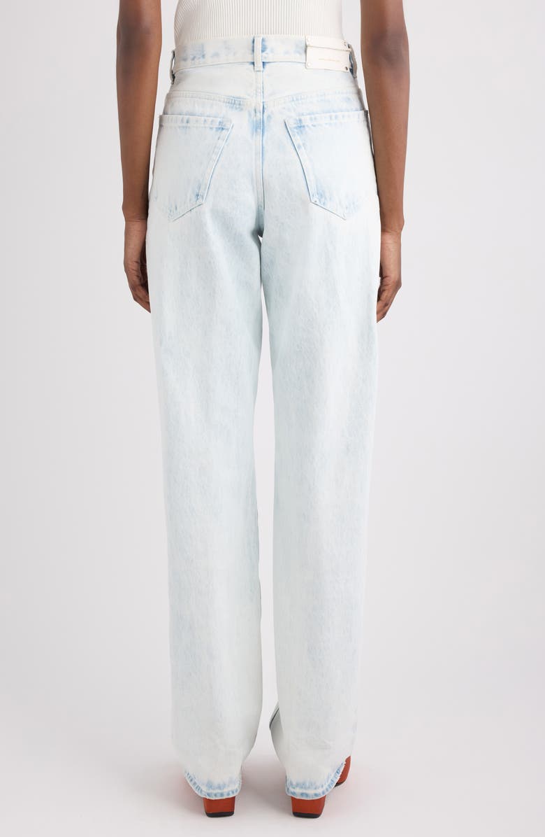 Dries Van Noten Extreme Bleach High Waist Straight Leg Jeans, Alternate, color, Pale Blue