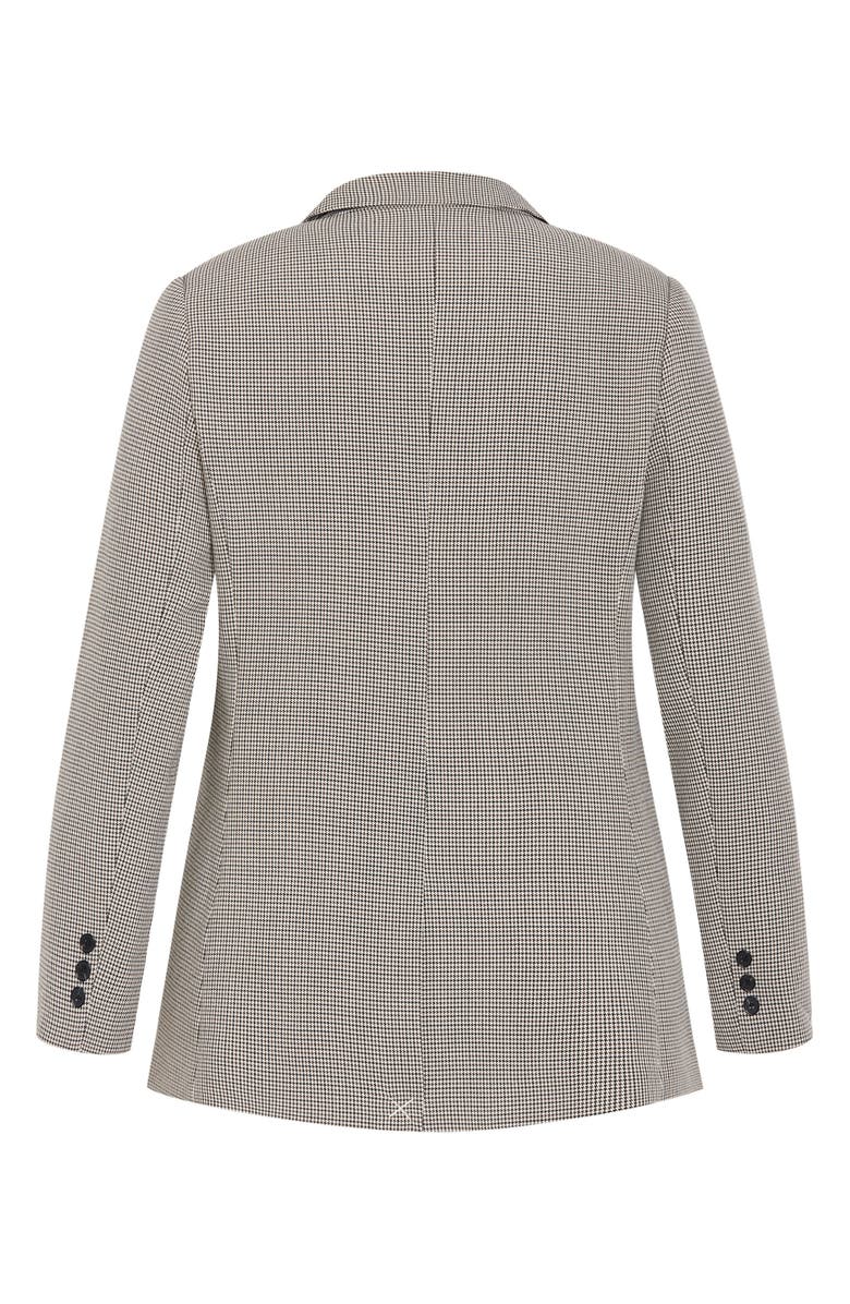 City Chic Hailey Houndstooth Double Breasted Blazer, Alternate, color, 