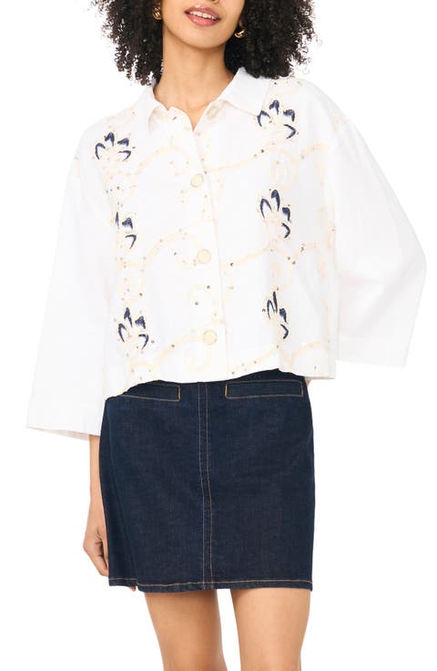 Sequin Embroidered Shirt