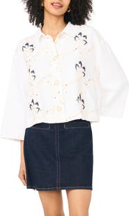 Vince Camuto Sequin Embroidered Shirt