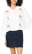 Vince Camuto Sequin Embroidered Shirt