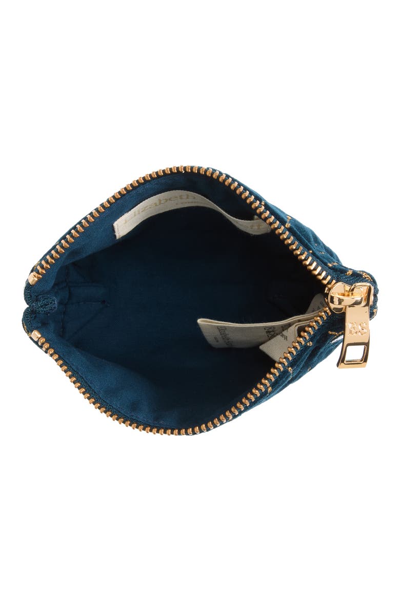 Mystical Eye Velvet Coin Pouch, Alternate, color, INK BLUE