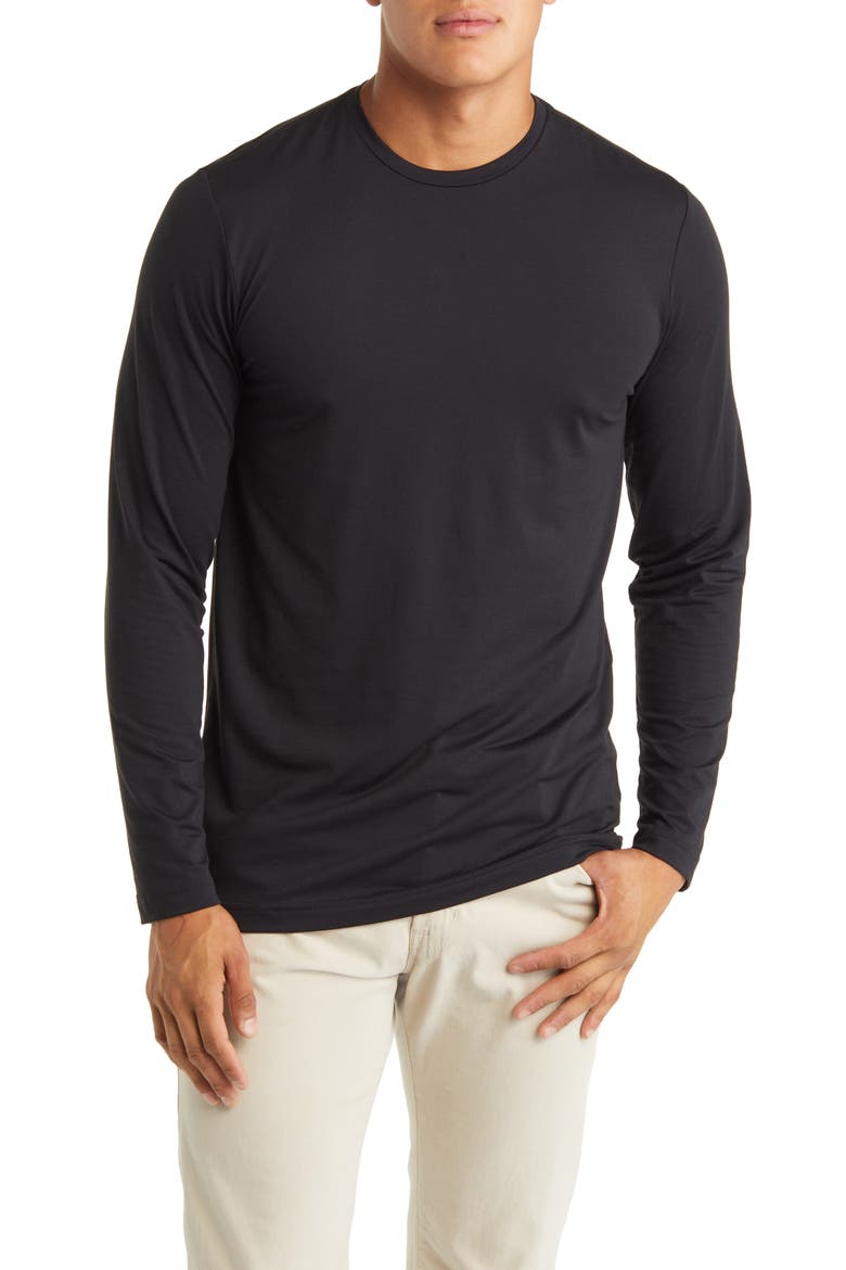 The Crew Long Sleeve T-Shirt, Main, color, BLACK