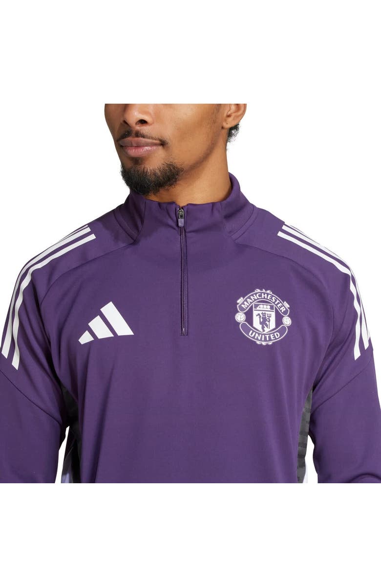 adidas Men's adidas Purple Manchester United 2025/26 AEROREADY Raglan Quarter-Zip Training Top, Alternate, color, Purple