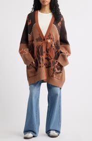 Dressed in Lala Wild Mustang Oversize Cardigan