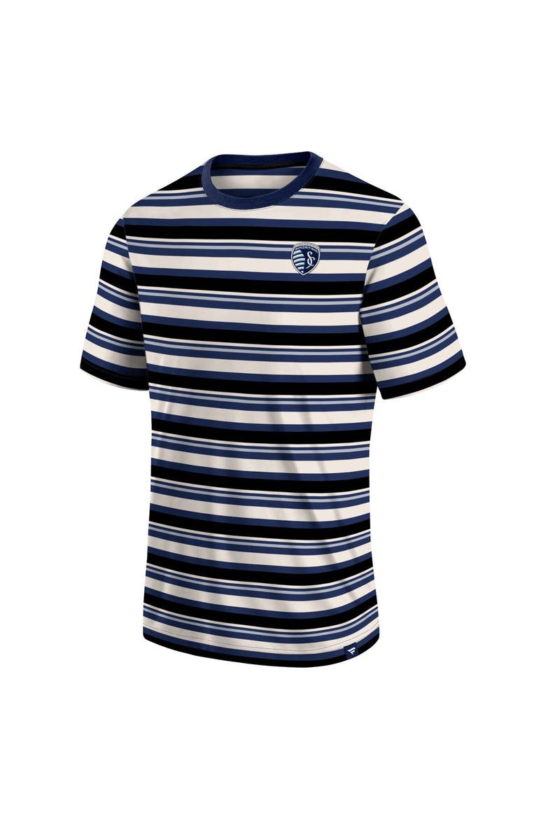 Men's Fanatics Branded Navy Sporting Kansas City Shot Clock Stripe T-Shirt, Alternate, color, Navy