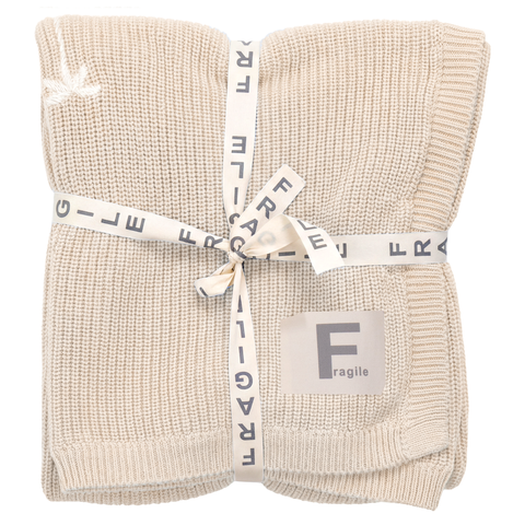 Chunky Knit Blanket with Floral Embroidery (Baby)
