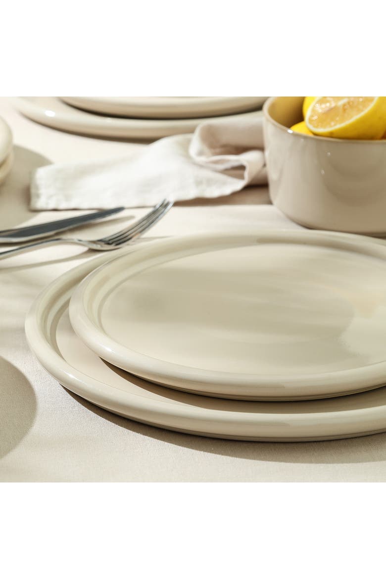 Eden Stoneware 4-Piece Dinner Plate Set, Alternate, color, Beige