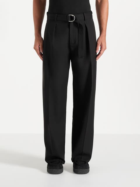 Loic Wide Leg Tailored Trousers With Belt