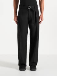 Manière De Voir Loic Wide Leg Tailored Trousers With Belt