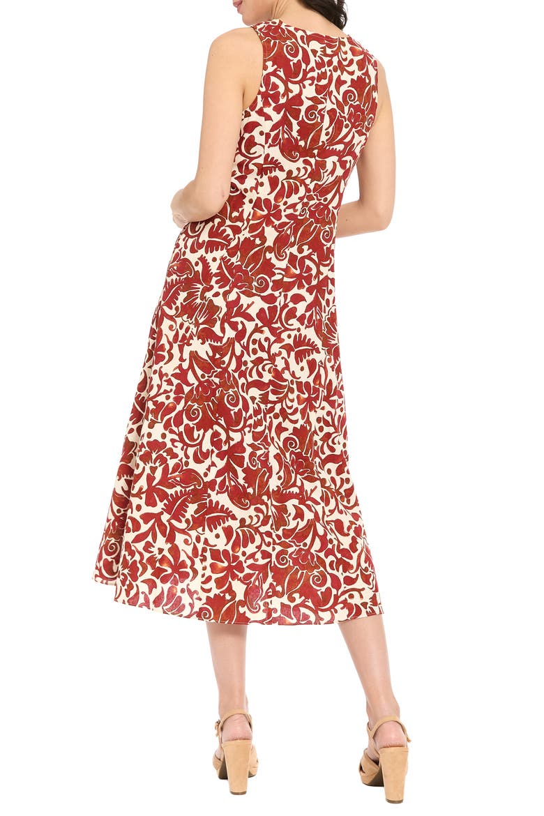 A-Line Godet Dress, Alternate, color, WHISPER WHITE/ PICANTE