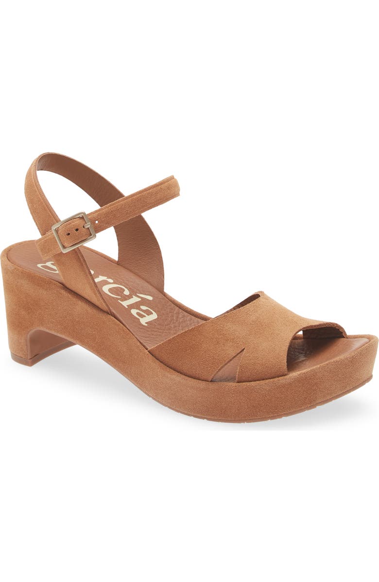 Pedro Garcia <p>Dido Suede Ankle Strap Sandal (Women)</p>, Main, color, Adobe Castoro
