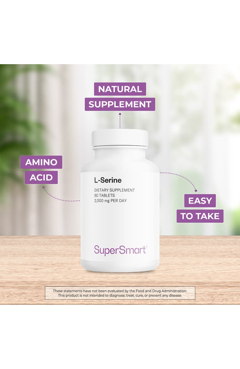 SuperSmart L-Serine Supplement 2000mg, Alternate, color, NO COLOR