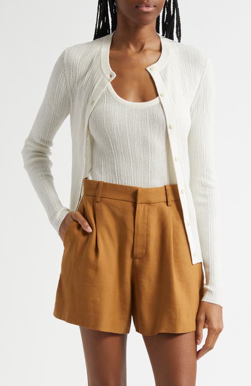 A.l.c . Fisher Rib Cardigan In Bright White