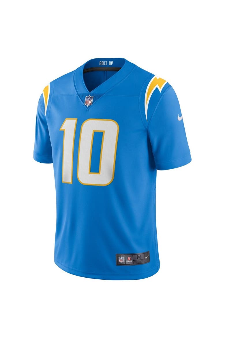 Men's Nike Justin Herbert Powder Blue Los Angeles Chargers Vapor Limited Jersey, Alternate, color, Powder Blue