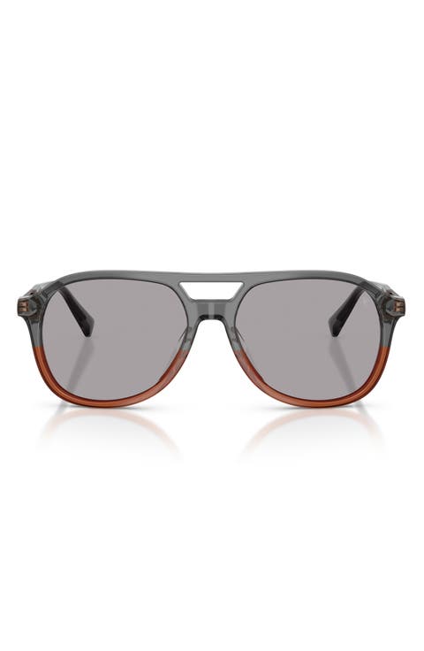 56mm Polarized Pilot Sunglasses
