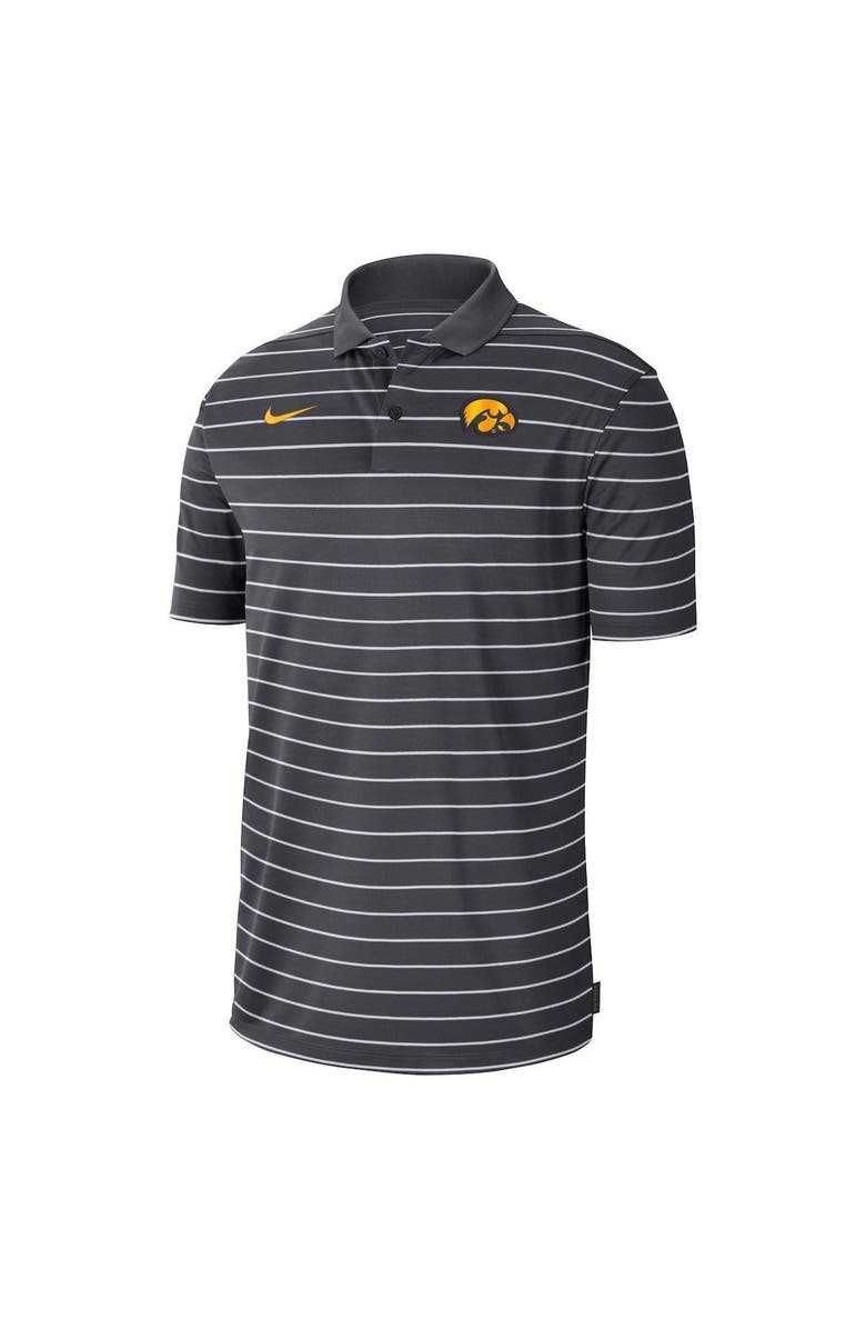 Nike Men's Nike Anthracite Iowa Hawkeyes 2022 Early Season Coaches Performance Polo, Alternate, color,