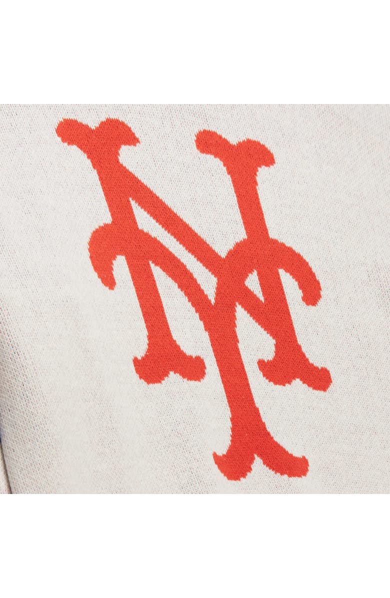 Mitchell & Ness Men's Mitchell & Ness Cream New York Mets Retro Pullover Sweater, Alternate, color,