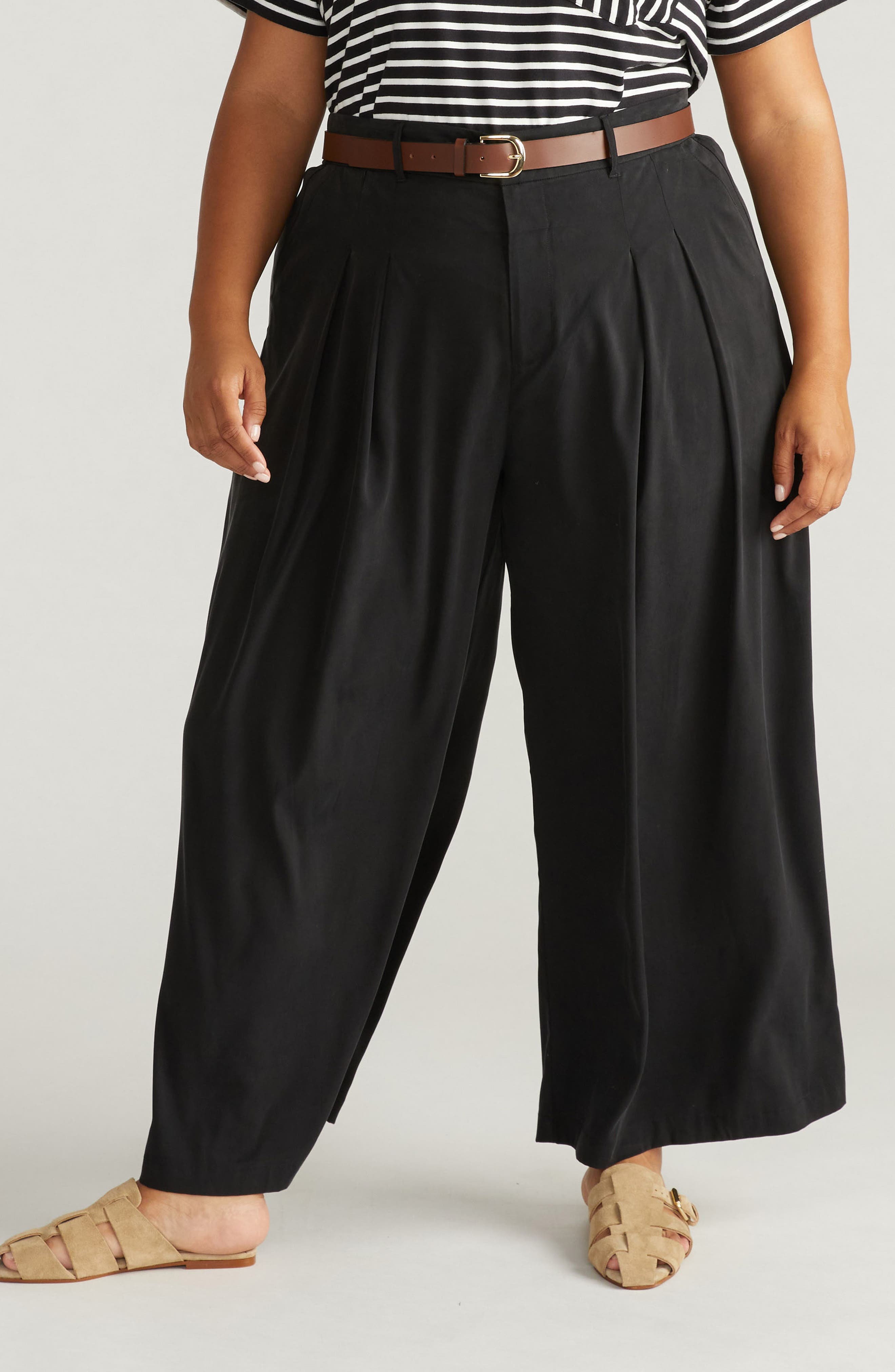 Cooling Cupro Wide Leg Pants