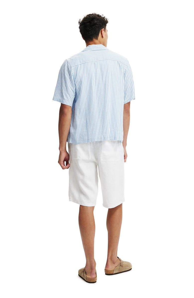 Cotton On Men's Baggy Linen Short, Alternate, color, White