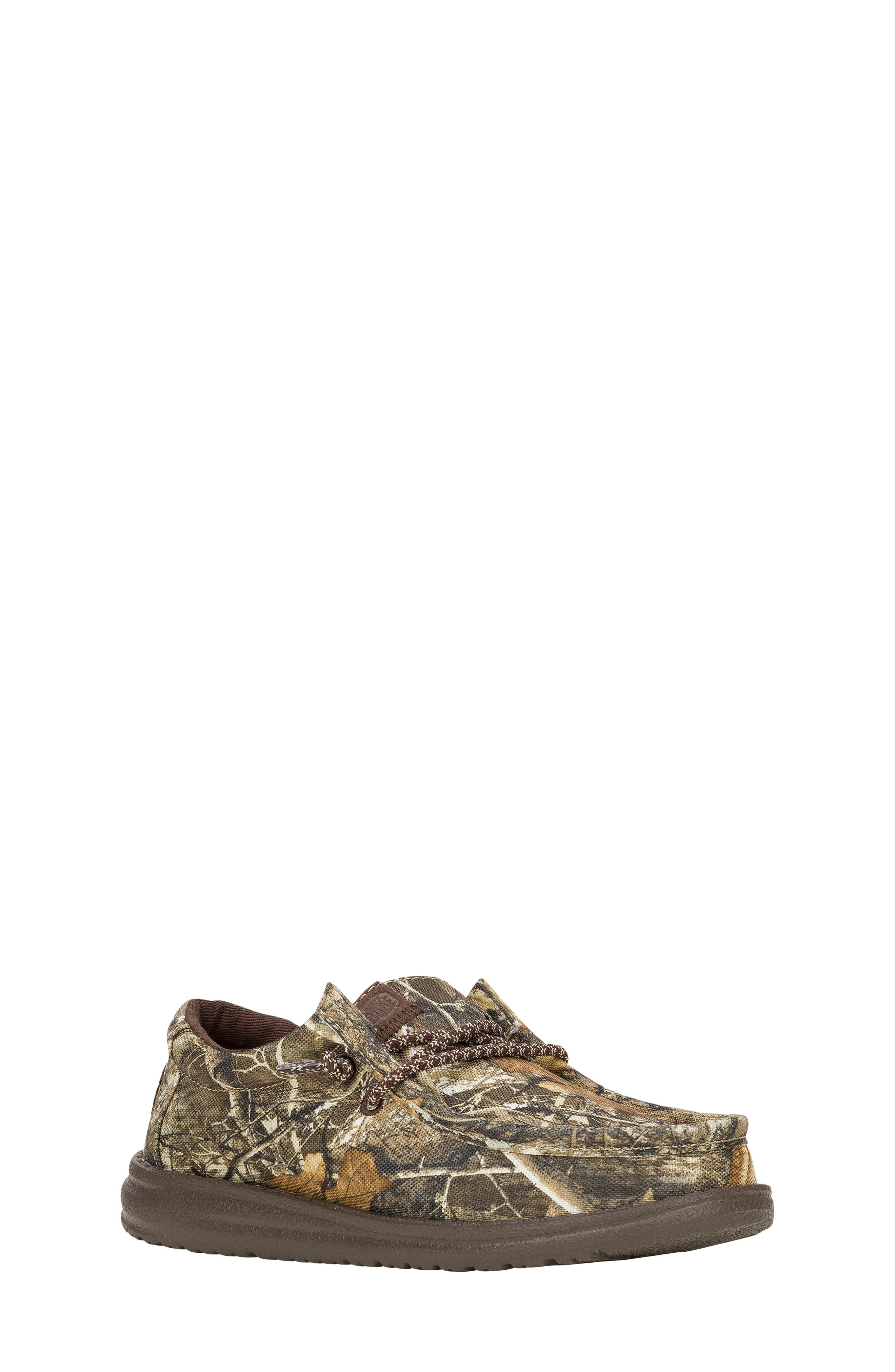 Hey Dude Kids' Wally Realtree Edge Slip-On, Main, color, Brown/ Natural