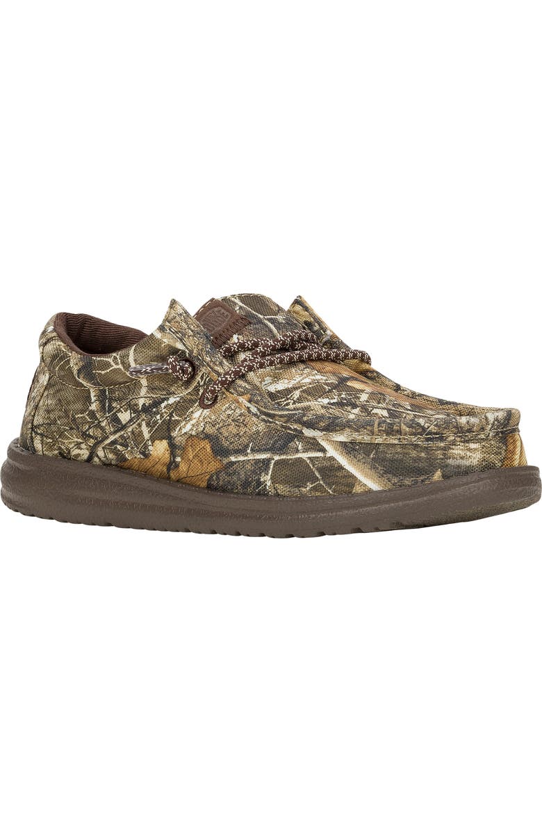 Hey Dude Kids' Wally Realtree Edge Slip-On, Main, color, Brown/ Natural
