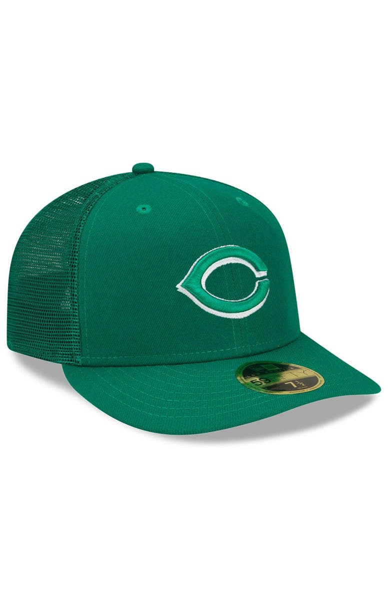 New Era Men's New Era Green Cincinnati Reds 2022 St. Patrick's Day Low Profile 59FIFTY Fitted Hat, Alternate, color, 