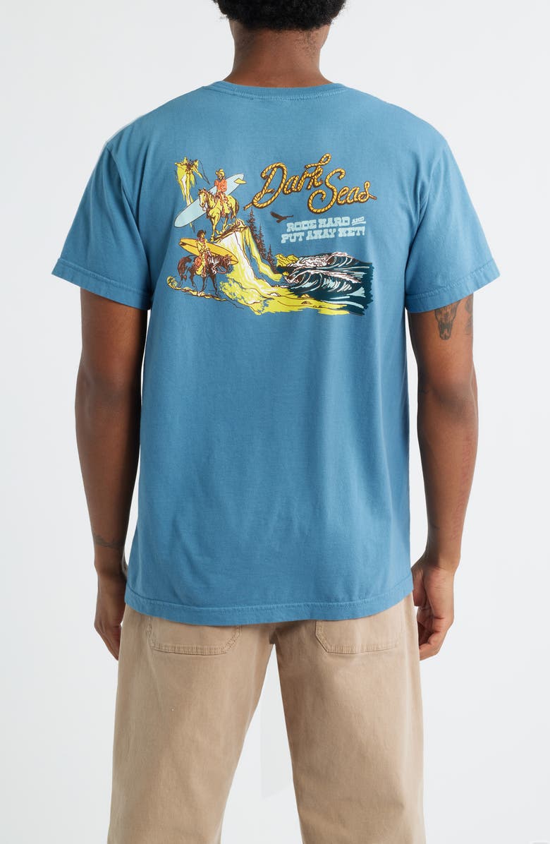 DARK SEAS Ride Hard Graphic T-Shirt, Alternate, color, Blue Fin
