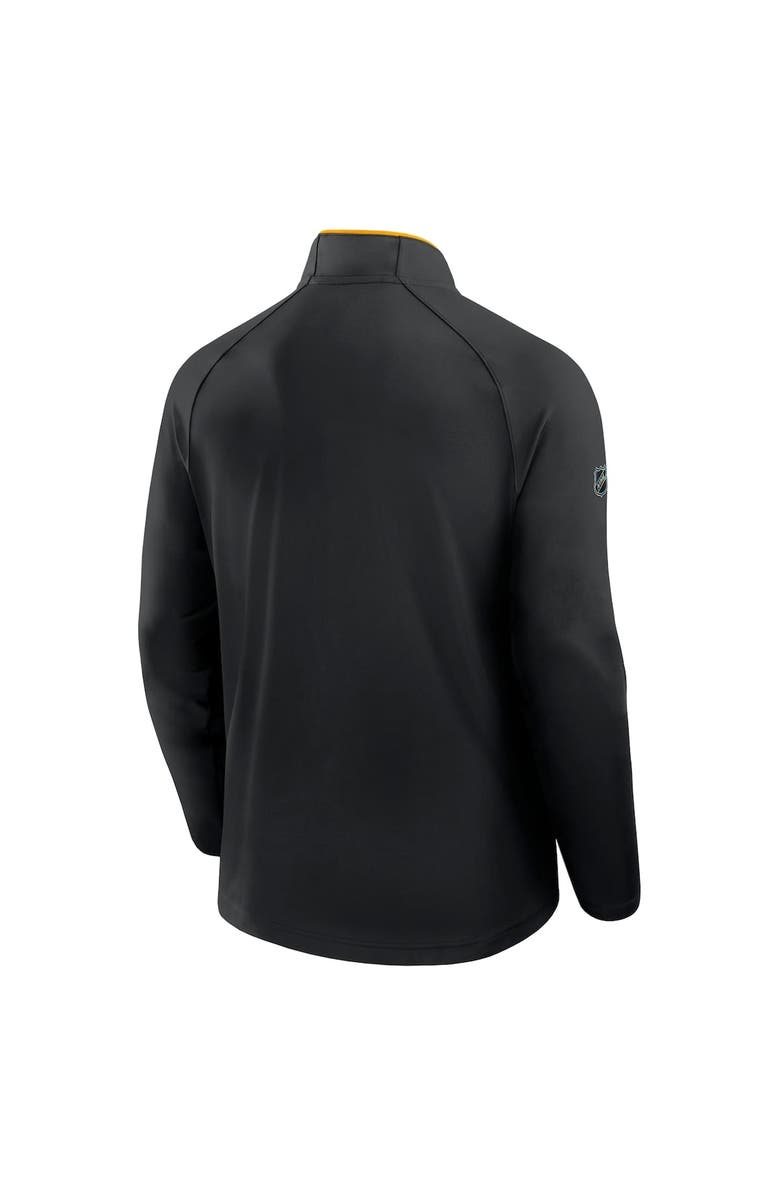 FANATICS Men's Fanatics Black Boston Bruins Authentic Pro Rink Training Quarter-Zip Pullover, Alternate, color, Black