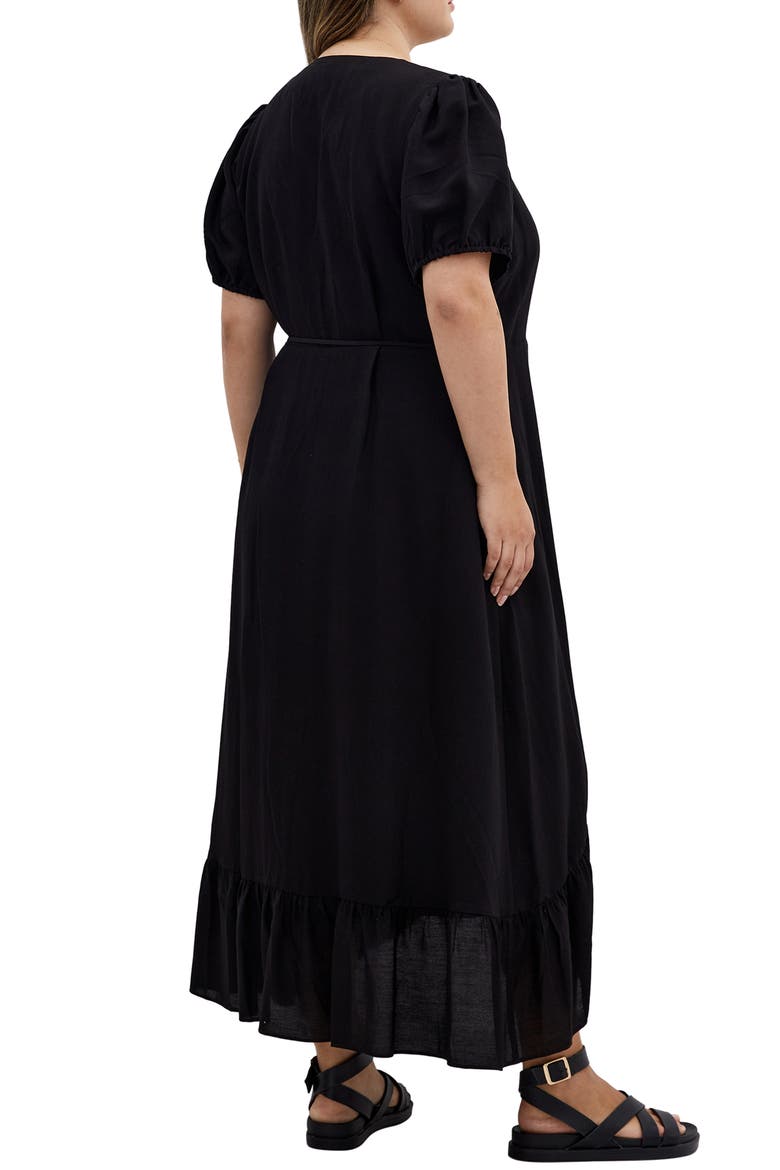 Sarina Maxi Wrap Dress, Alternate, color, BLACK