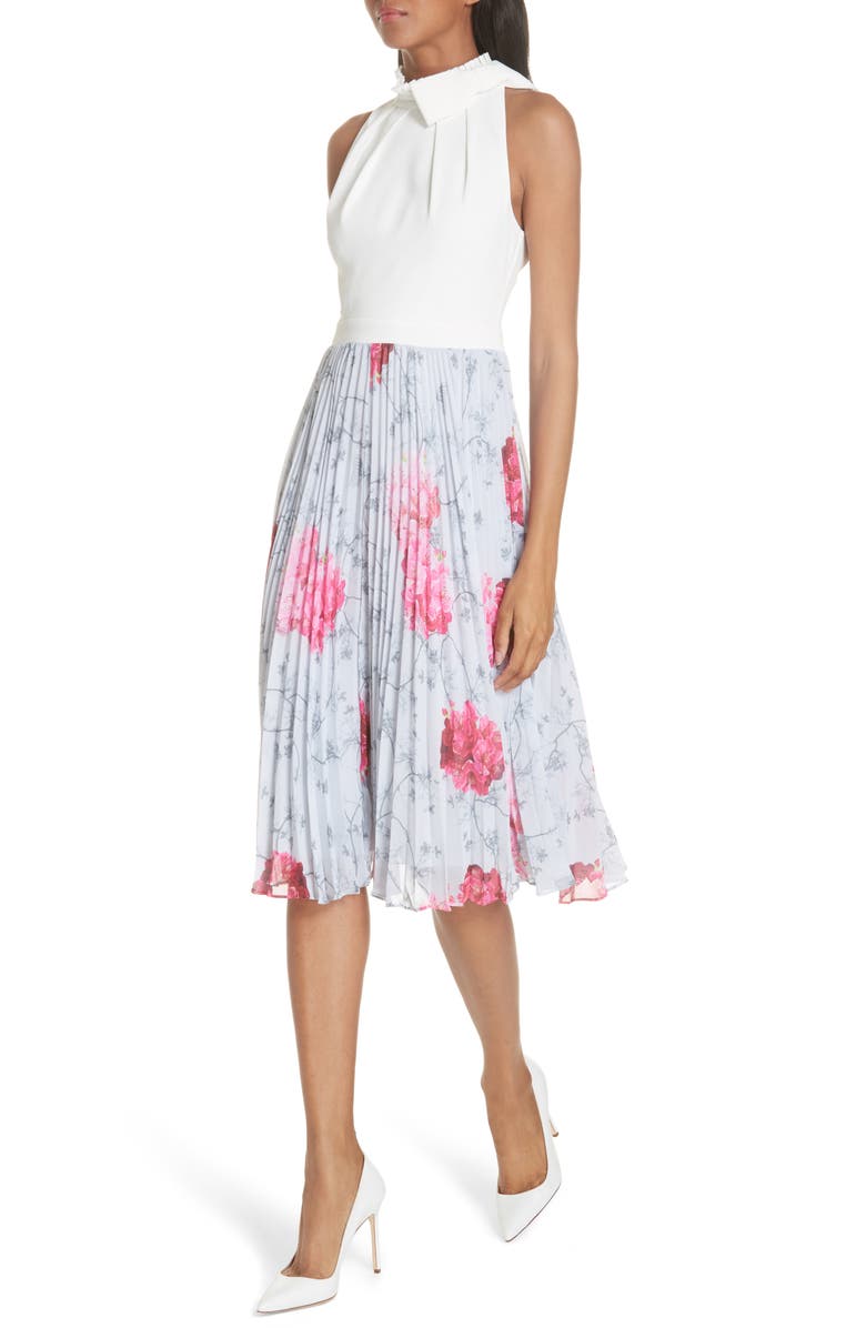 Ted Baker London Babylon Pleat A-Line Dress, Alternate, color, 