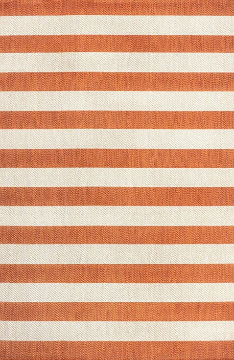 Negril Two-Tone Wide Stripe Indoor/Outdoor Area Rug