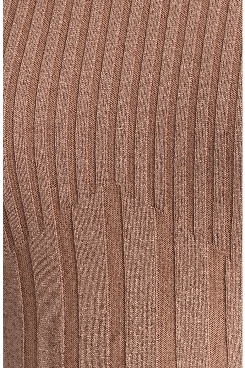 Belted Rib Sweater Dress, Alternate, color, MOCHA