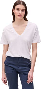 Richer Poorer The Linen Jersey V Neck Tee