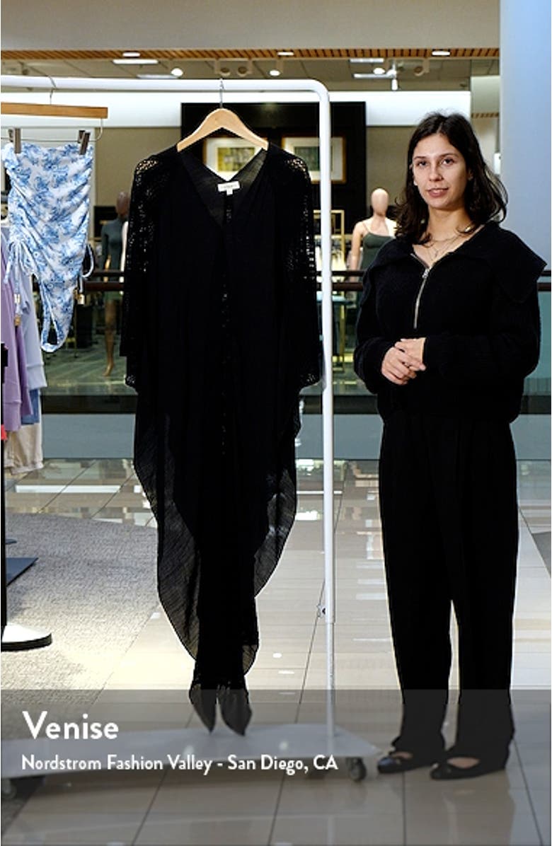 Open Stitch Detail Cover-Up Caftan Dress, sales video thumbnail