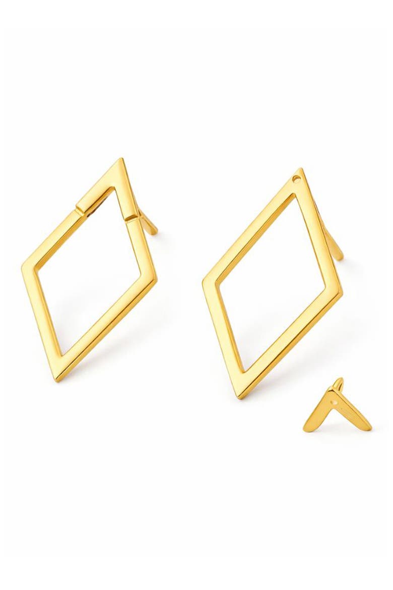 Open Chevron Jacket Earrings, Main, color, GOLD