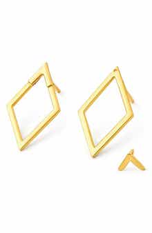 Open Chevron Jacket Earrings