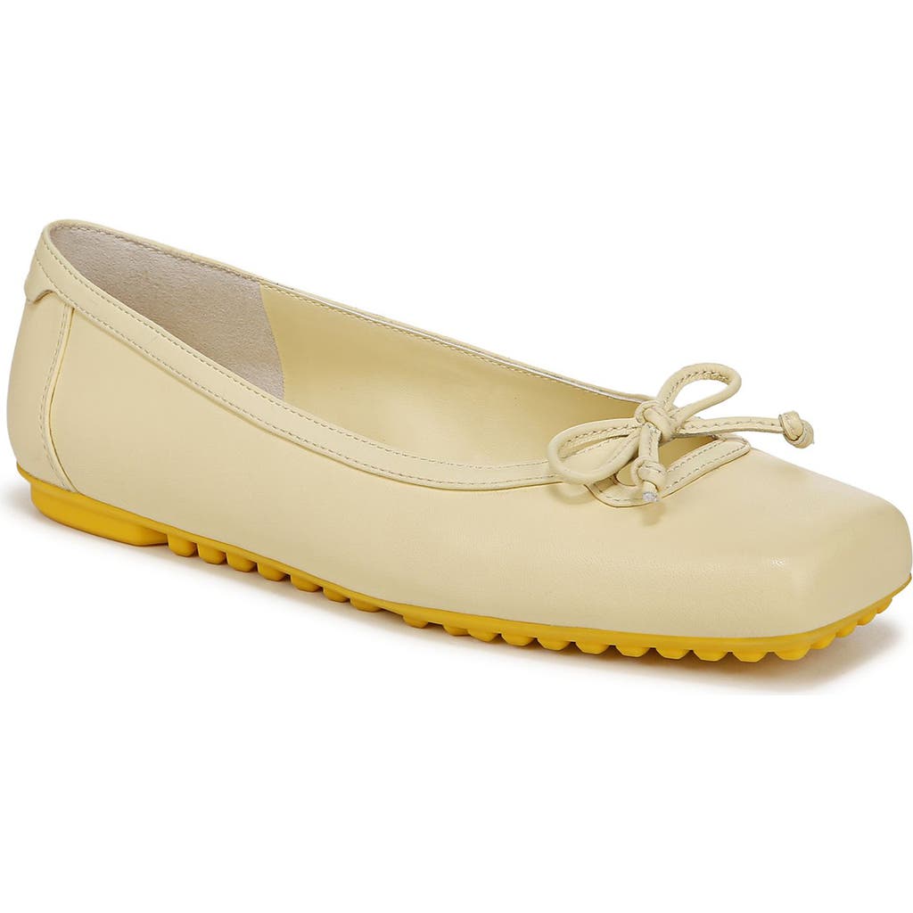 Shop Franco Sarto Imara Square Toe Ballet Flat In Yellow