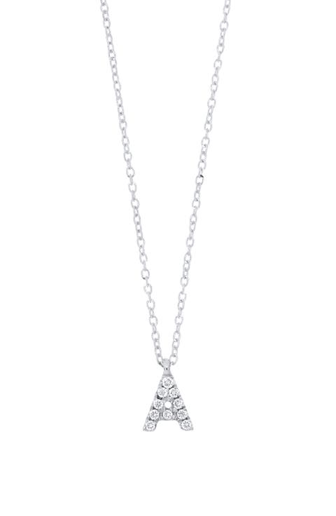 Icon Diamond Initial Pendant Necklace