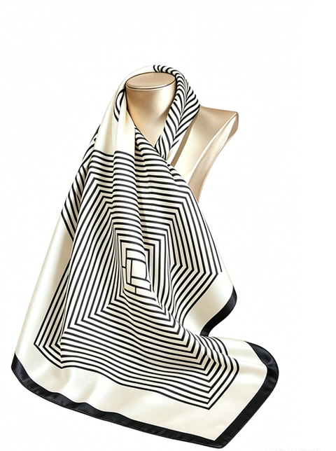Elegantly Designed Silk Printed Square Scarf