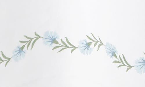 Matouk Daphne Linen Shower Curtain In Bluebell