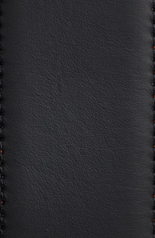 Zegna Reversible Signifier Deerskin Belt In Black