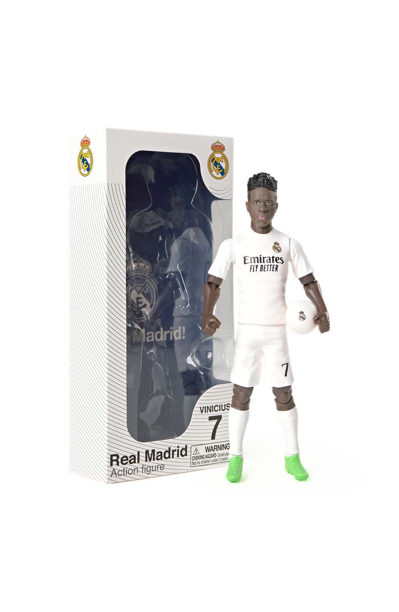 Banbo Toys SOCKERS Real Madrid CF Vinicius Junior 8" Collectible Soccer Action Figure, Main, color, White