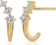 EF Collection Leila Huggie Hoop Earrings