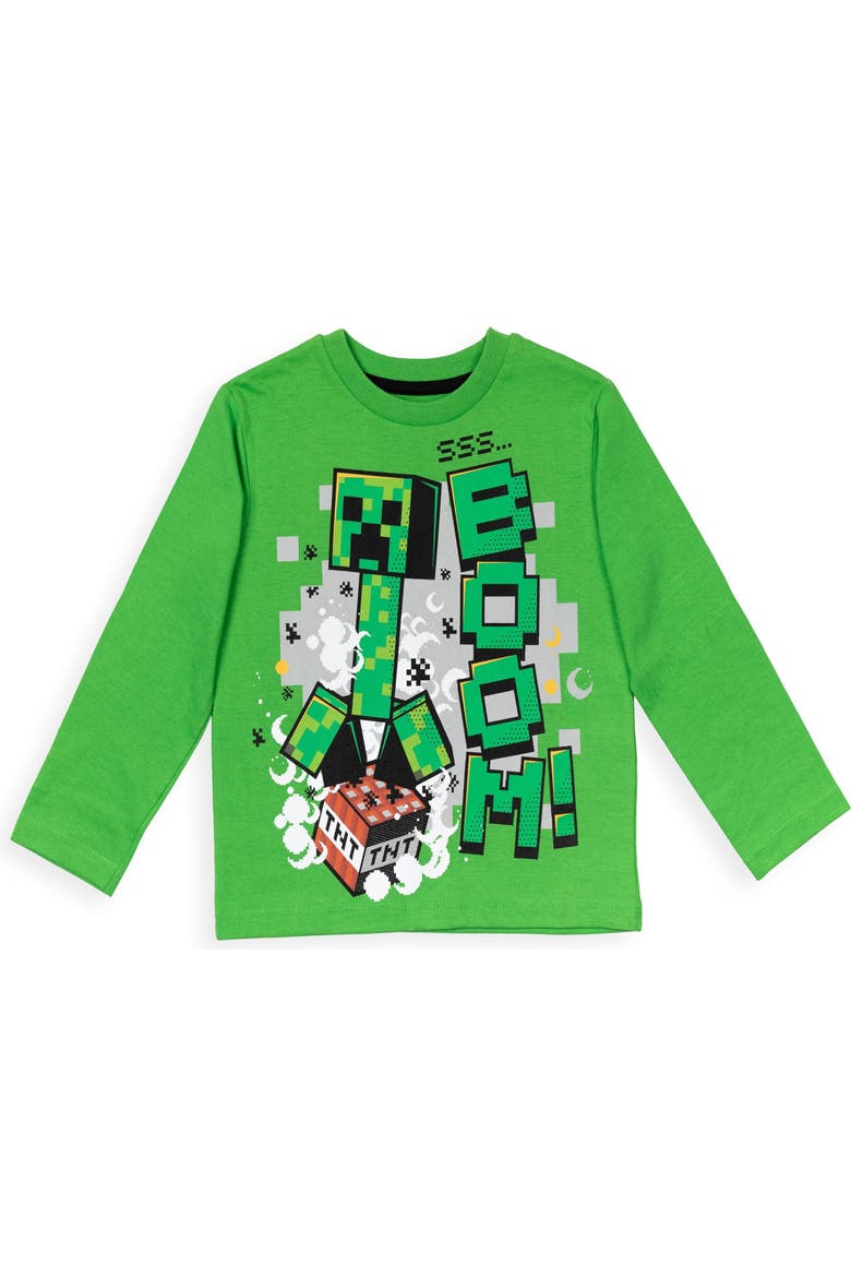 Long Sleeve T-shirt 2-pack (little Kid & Big Kid), Alternate, color, Ivory Green
